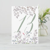 Invitation Une table de mariage aux fleurs sauvages n° 13 rec (Debout devant)