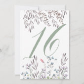 Invitation Une table de mariage aux fleurs sauvages n° 16 rec (Dos)