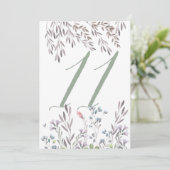 Invitation Une table de mariage avec des fleurs sauvages n° 1 (Debout devant)