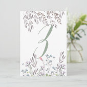Invitation Une table de mariage avec des fleurs sauvages n°3 (Debout devant)