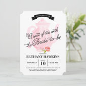 Invitation Une tache de thé avec la future mariée | Fête des  (Debout devant)