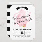 Invitation Une tache de thé avec la future mariée | Fête des  (Devant / Derrière)