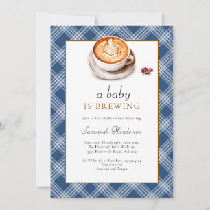 Invitation Une tasse de café "Un bébé est en train de brasser