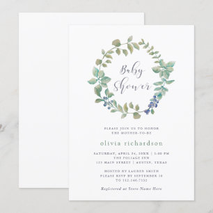 Invitation Une végétation délicieuse Baby shower