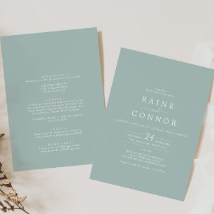 Invitation Une Verdure Aérée Coordonner Tout En Un Mariage