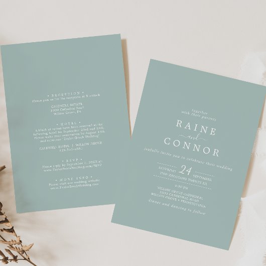 Invitation Une Verdure Aérée Coordonner Tout En Un Mariage