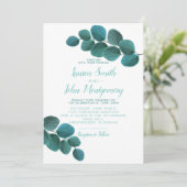 Invitation Une verdure élégante | Eucalyptus Mariage Feuille (Debout devant)