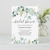 Invitation Une verdure élégante | Fête des mariées de code QR (Debout devant)