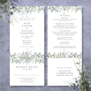 Invitation Une Verdure Élégante Tout En Un Mariage