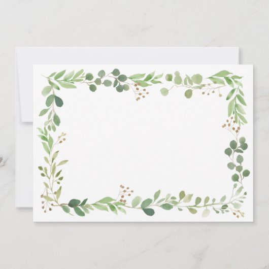 Invitation Une verdure simple | Douche Couples (Dos)