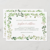 Invitation Une verdure simple | Douche Couples (Devant / Derrière)