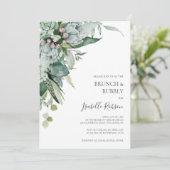 Invitation Une verdure succulente | Brunch et douche à bulles (Debout devant)