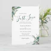 Invitation Une verdure succulente | Dark Green Just Love Mari (Debout devant)