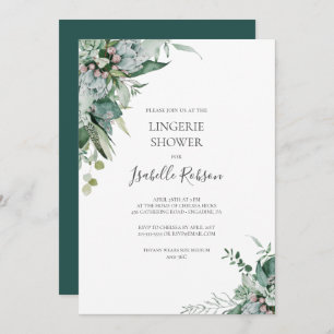 Invitation Une verdure succulente   Douche Lingerie Vert fonc