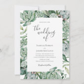 Invitation Une verdure succulente | Le Mariage De L'Invitatio (Devant)