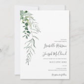Invitation Une verdure succulente | Mariage Décontracté vert (Devant)