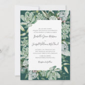 Invitation Une verdure succulente | Nom traditionnel vert (Devant)