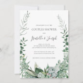Invitation Une verdure succulente | Sage Green Couples Douche (Devant)