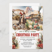 Invitation Une véritable aventure de cowboy à Père Noël Ouest (Devant / Derrière)