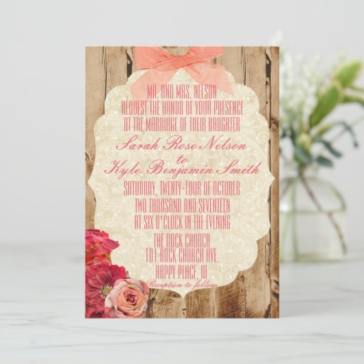 Invitation Une véritable histoire d'amour (Debout devant)