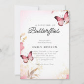 Invitation Une vie de Fête des mariées de papillons (Devant)