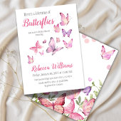 Invitation Une vie de Fête des mariées violette de papillon