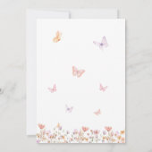 Invitation Une Vie De La Fête des mariées Des Papillons (Dos)