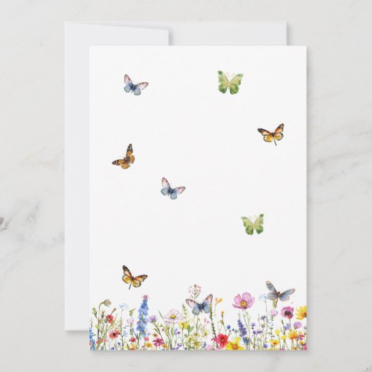 Invitation Une vie de papillons 34e anniversaire de Mariage (Dos)