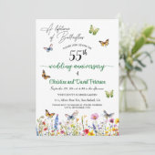 Invitation Une vie de papillons 55e anniversaire de Mariage (Debout devant)