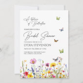 Invitation Une vie de papillons Fête des mariées de code QR (Devant)