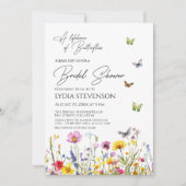 Invitation Une vie de papillons Fleur sauvage Fête des mariée (Devant)