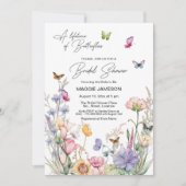 Invitation Une vie de papillons Fleur sauvage Fête des mariée (Devant)