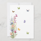 Invitation Une vie de papillons Fleur sauvage Fête des mariée (Dos)