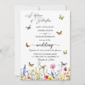 Invitation Une vie de papillons tout en un code QR (Devant)