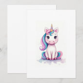 Invitation unicorn (Devant / Derrière)
