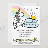 Invitation Unicorn Anniversaire (Devant)
