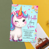 Invitation Unicorn Anniversaire Modèle de l'invitation