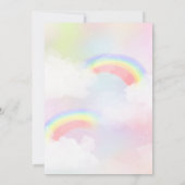 Invitation Unicorn Arc en ciel magique Anniversaire (Dos)