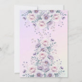 Invitation Unicorn Baby shower C'est une fille aquarelle flor (Dos)