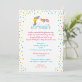 Invitation Unicorn Baby Sprinkl (Debout devant)