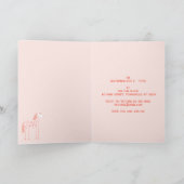 Invitation Unicorn Blush rose simple fête d'anniversaire (Intérieur)
