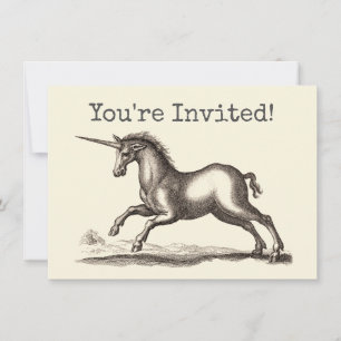 Invitation Unicorn Classic Running Magic Woodland Créature