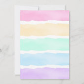 Invitation Unicorn couleur de l'eau (Dos)