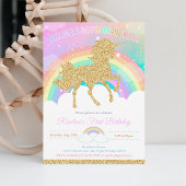 Invitation Unicorn et Rainbow Pastel Unicorn Anniversaire