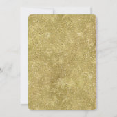 Invitation Unicorn Face Gold Parties scintillant Fleurs paste (Dos)