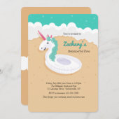 Invitation Unicorn Float (Devant / Derrière)