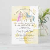 Invitation Unicorn Garçon fille Twinkle Little Star Genre Rév (Debout devant)