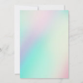 Invitation Unicorn Girl Magique Pastel Rainbow Anniversaire (Dos)