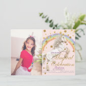 Invitation Unicorn Illustration Party Magique Anniversaire Ph (Debout devant)