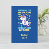 Invitation Unicorn Kindergarten Graduation 1ère année (Debout devant)